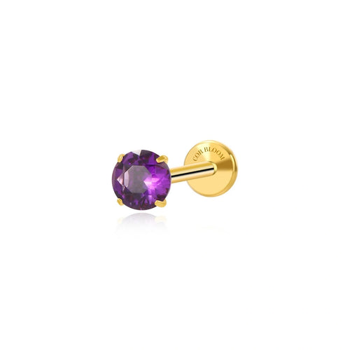 Titanium Purple Moonstone Flat Back Stud