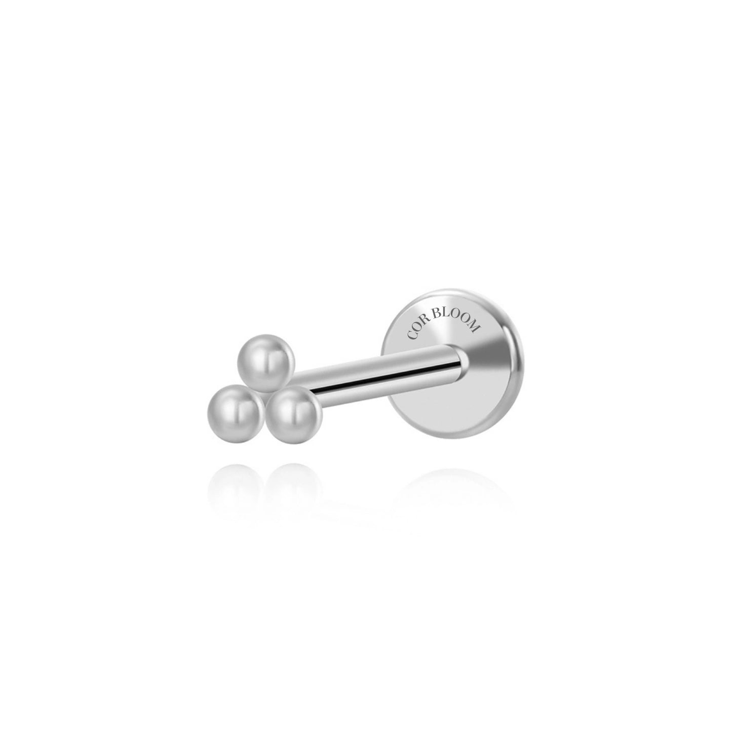 Titanium Simple Trinity Ball Piercing Stud