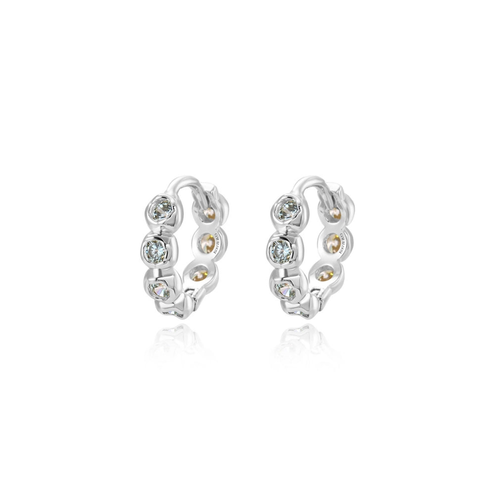 Agora Hoop Earrings - Light Aquamarine