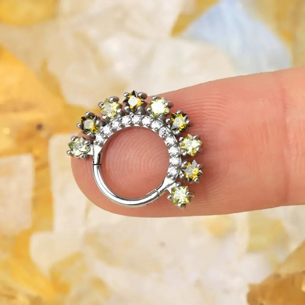 Phoenix Peridot Square-Cut Gemstone Clicker