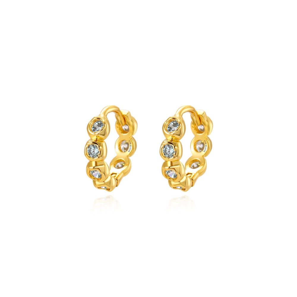 Agora Hoop Earrings - Light Aquamarine