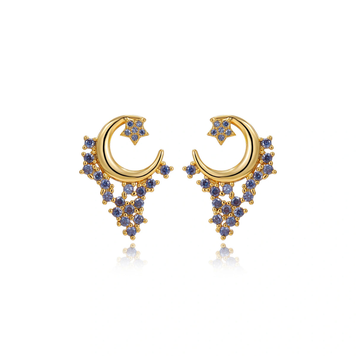 Asteria Tanzanite Starfall Stud Earrings