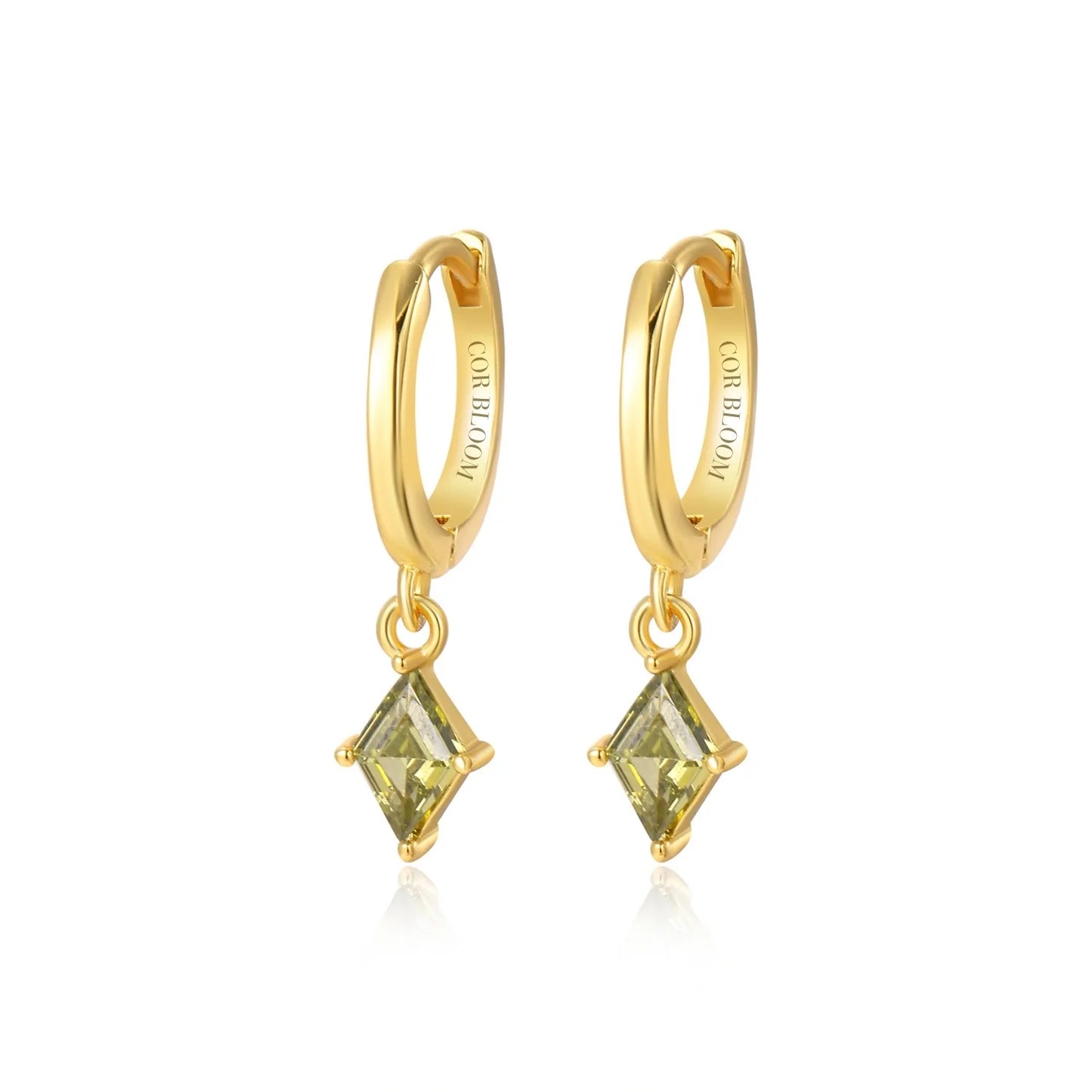 Alaia Peridot Kite Hoop Earrings