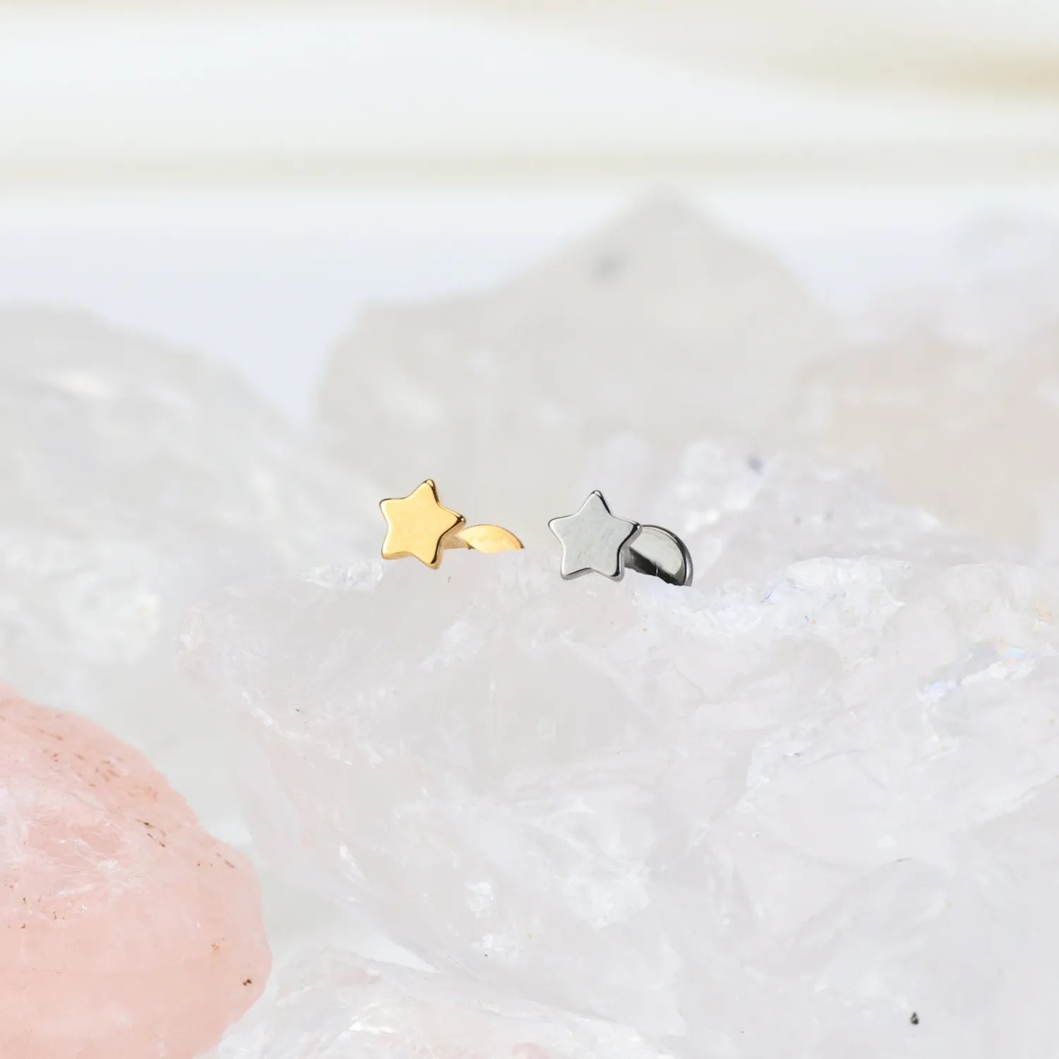 Titanium Mini Star Flat Back Stud