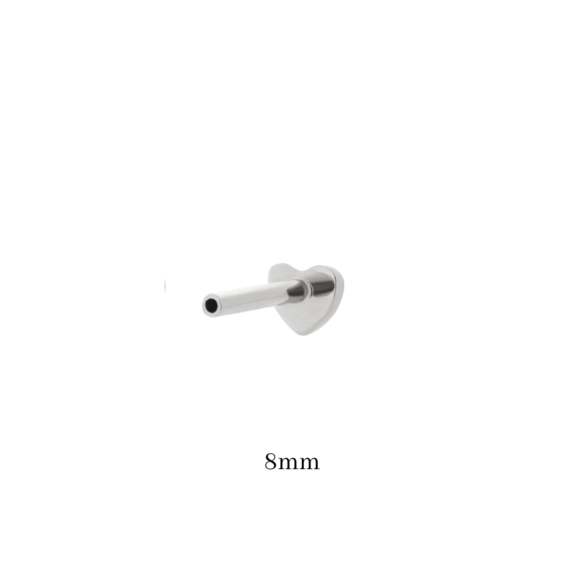 16g/18g Internally Threaded Heart Flatback Post