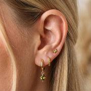 Arya Peridot Pave Hoop Earrings