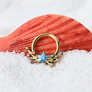 Titanium Sparkling Celestine Star Clicker