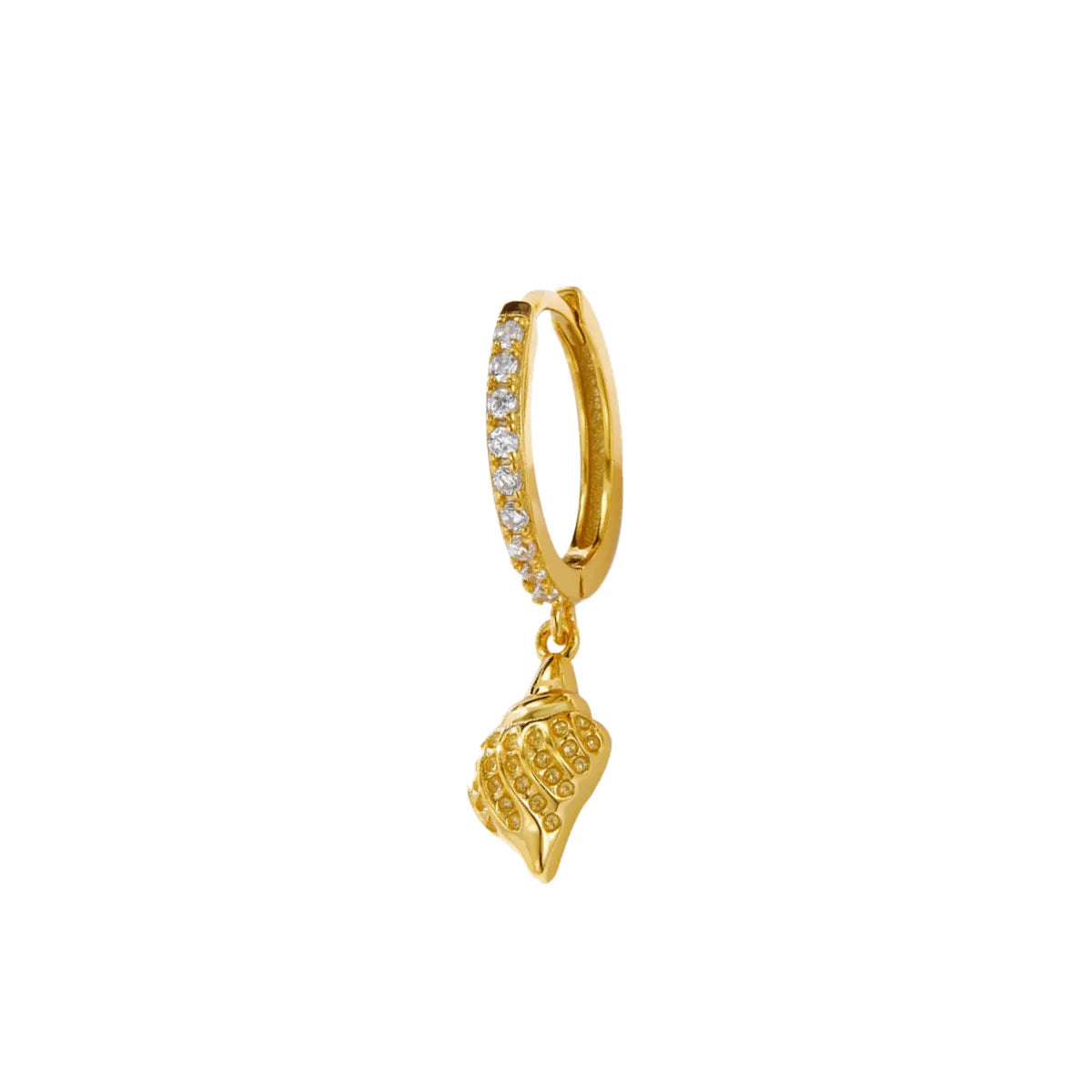 Summer Seashell Hoop Earring
