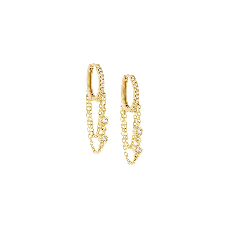 Callie Duo Chain Connected Earring