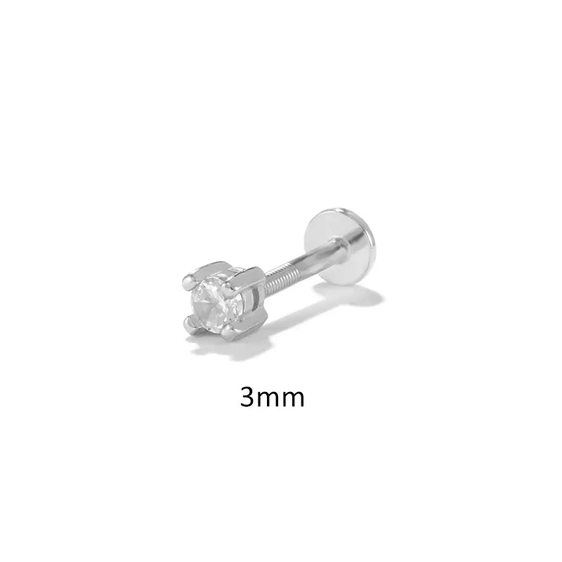 Minimal Diamond Flat Back Piercing (16G)