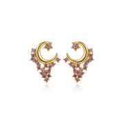 Asteria Lavender Galaxy Stud Earrings