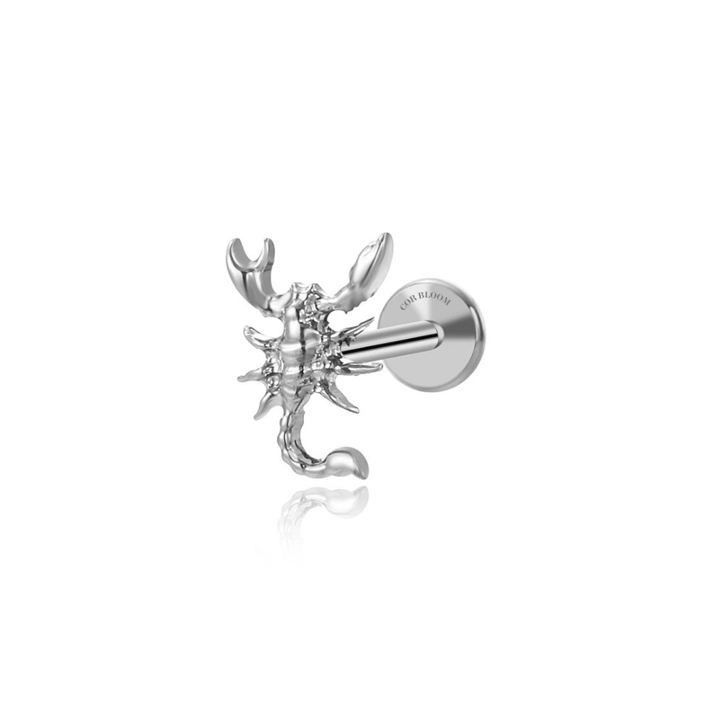 Titanium Queen Scorpion Flat Back Stud