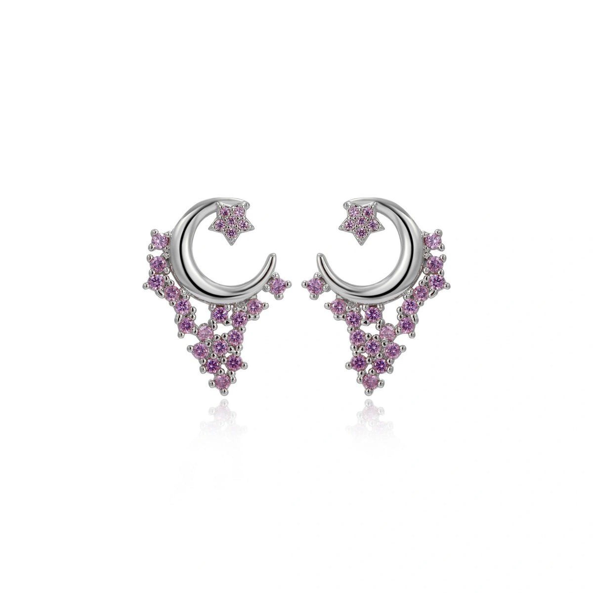Asteria Lavender Galaxy Stud Earrings