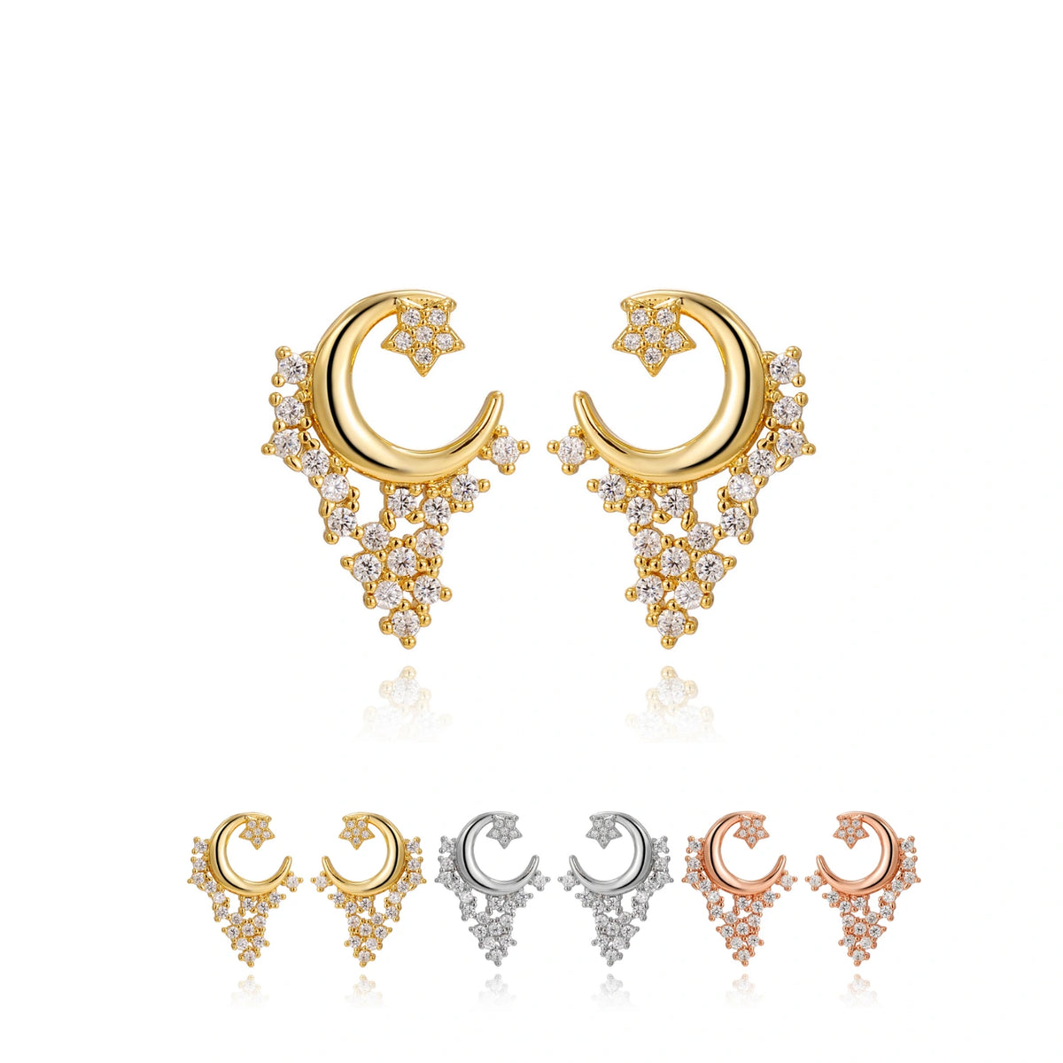 Asteria Celestial Clusters Stud Earrings