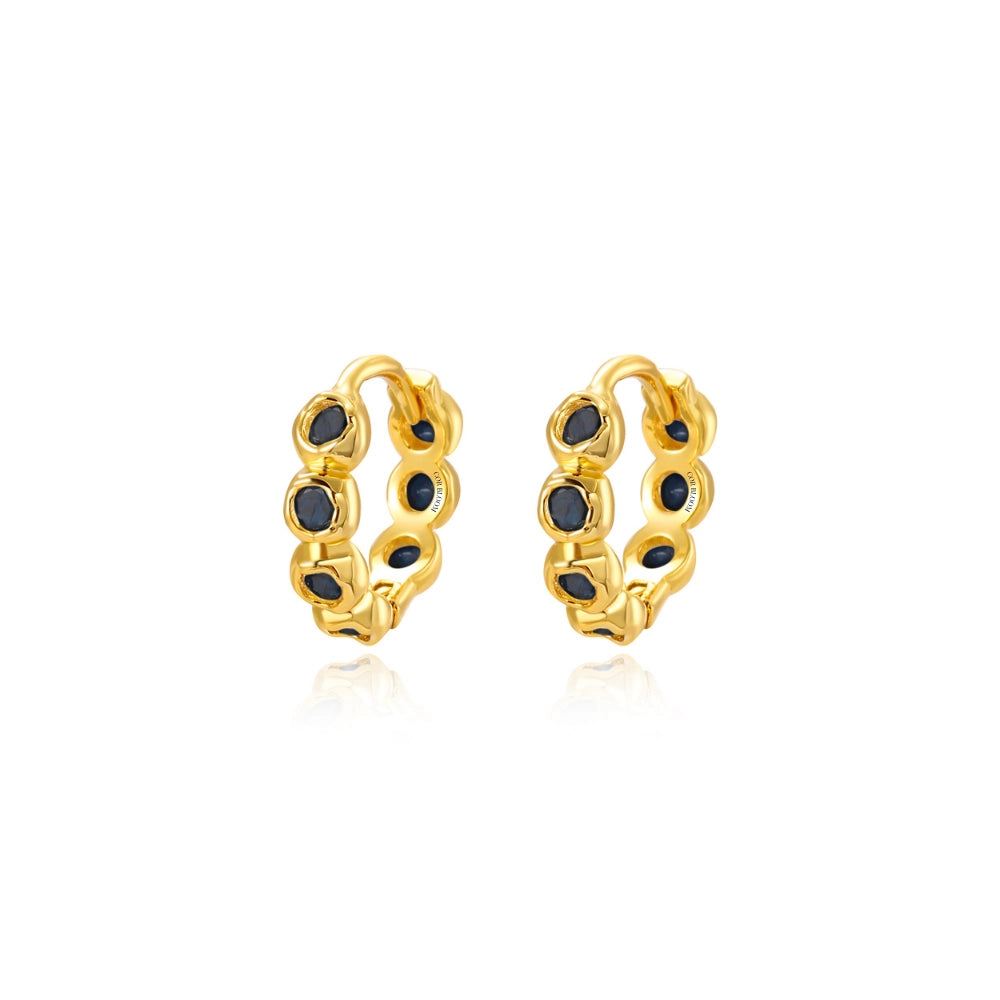Agora Hoop Earrings - Royal Blue Sapphire