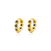 Agora Hoop Earrings - Royal Blue Sapphire