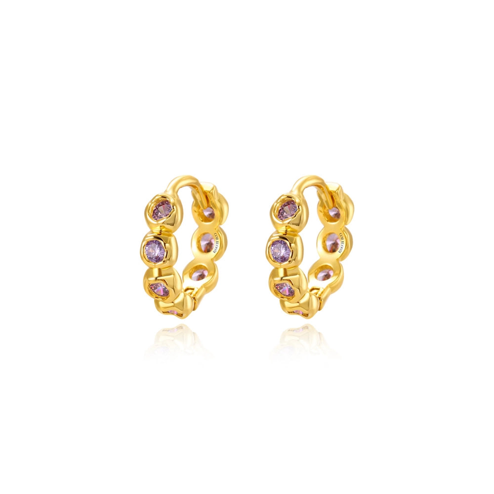 Agora Hoop Earrings - Amethyst