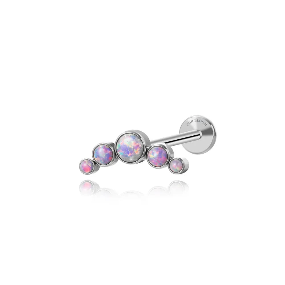 Titanium Violet Flame Opal Climbing Helix Piercing Earring