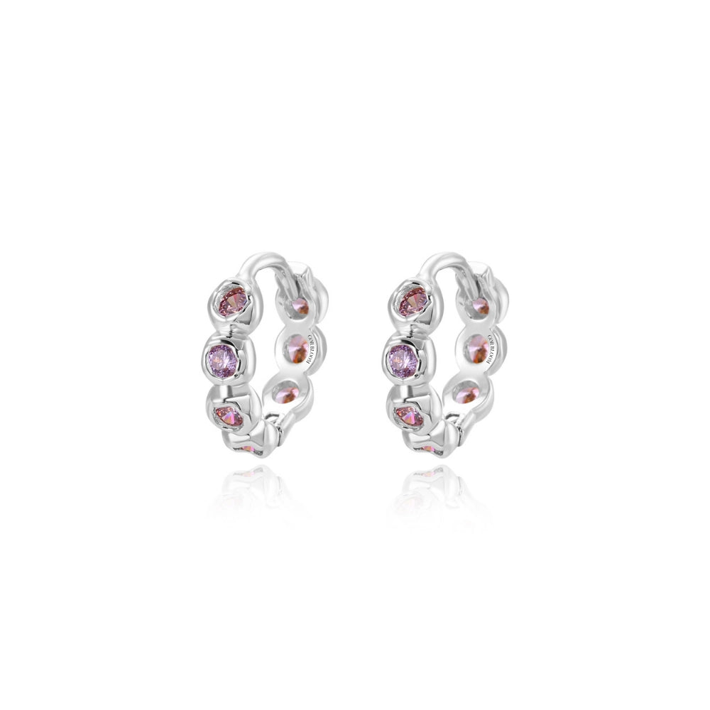 Agora Hoop Earrings - Amethyst