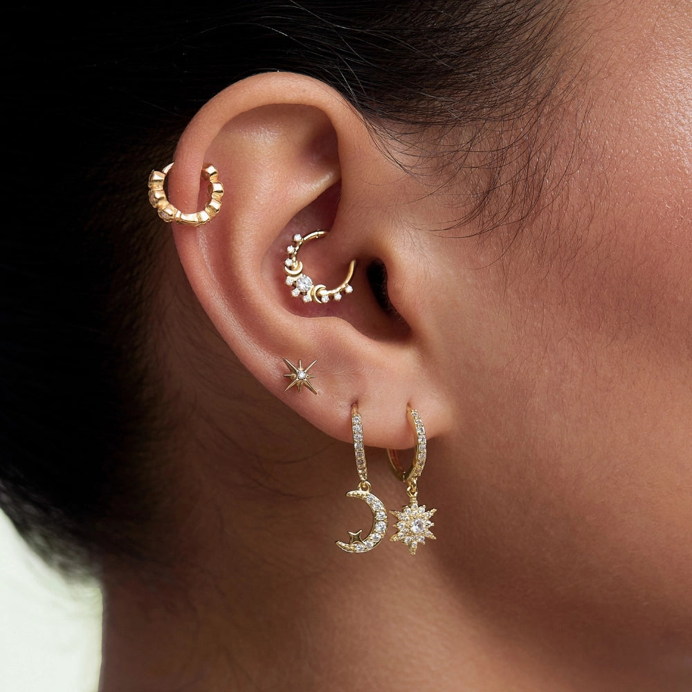 Titanium Northern Star Piercing Stud