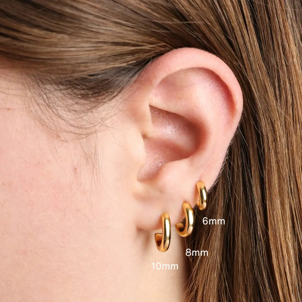 Sleek Flatback Hoops