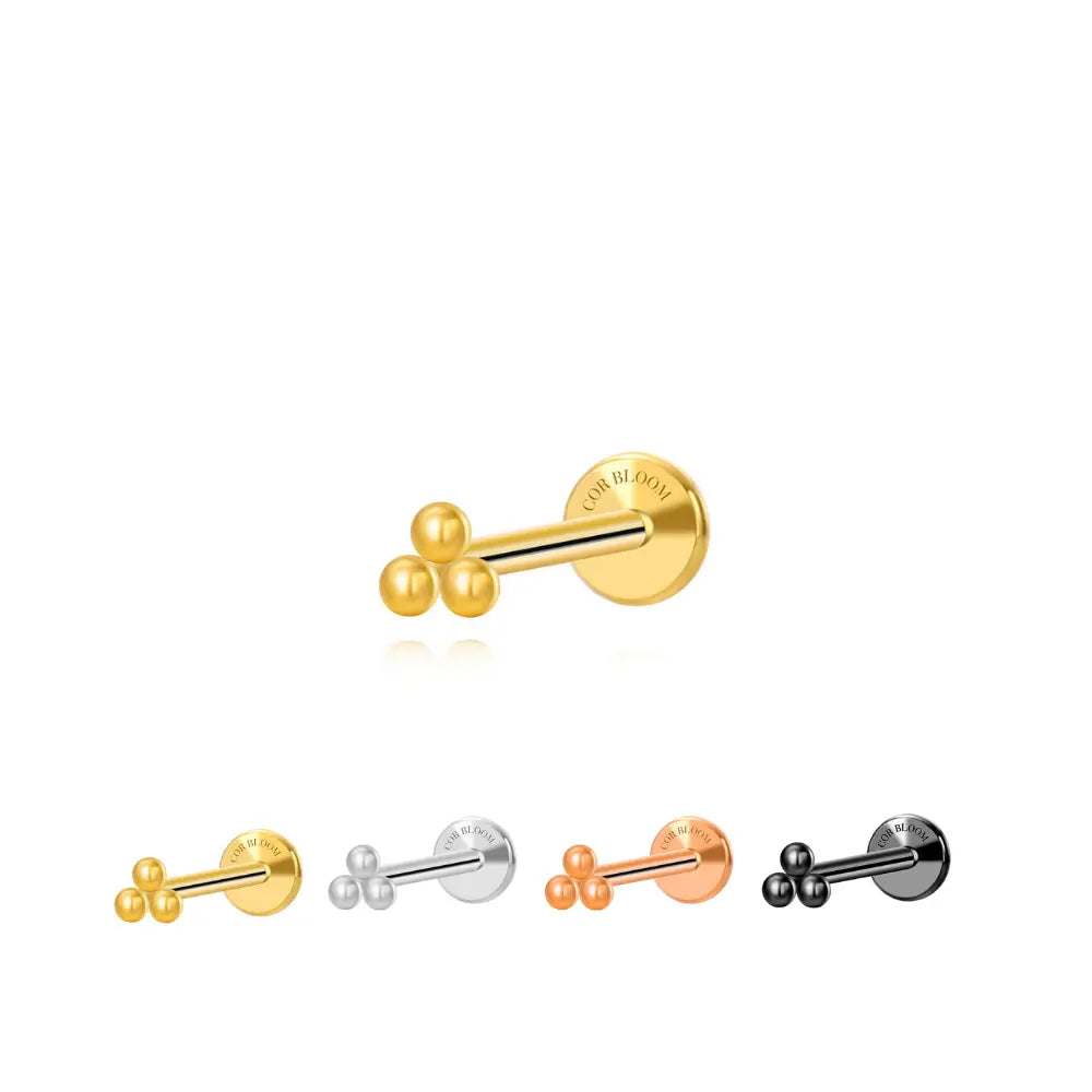 Titanium Simple Trinity Ball Piercing Stud
