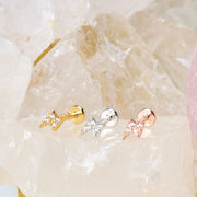 Mini Diamond Lightning Bolt Flat Back Stud