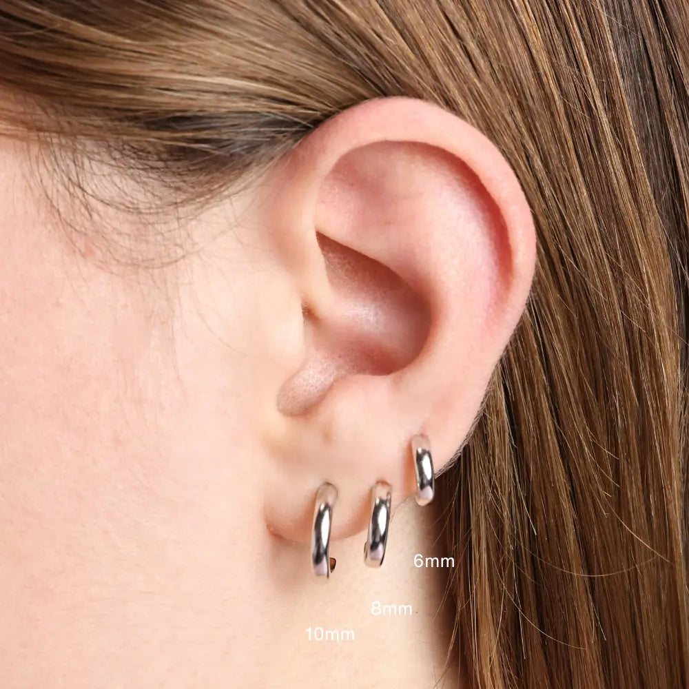 Sleek Flatback Hoops