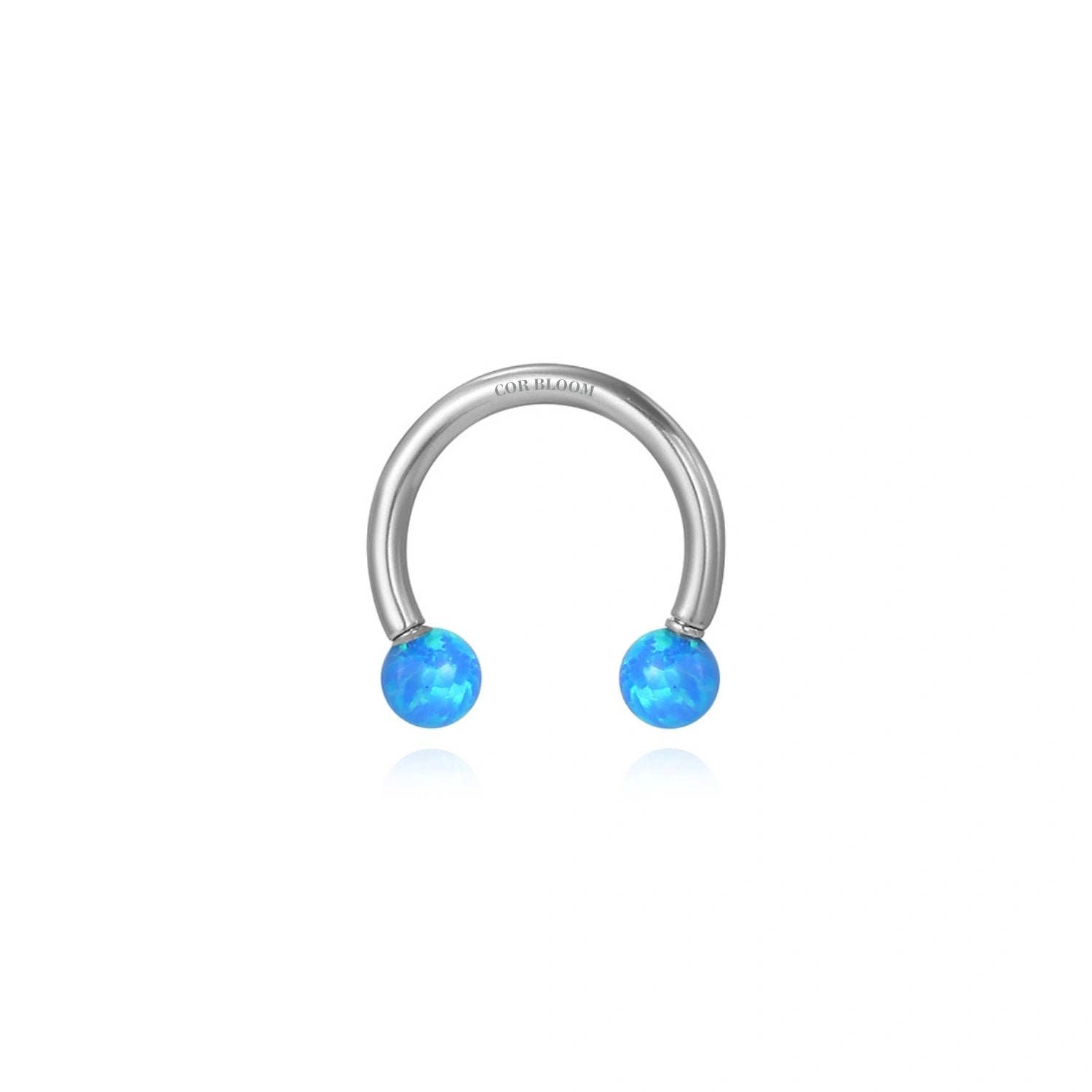 Titanium Blue Opal Circular Barbell