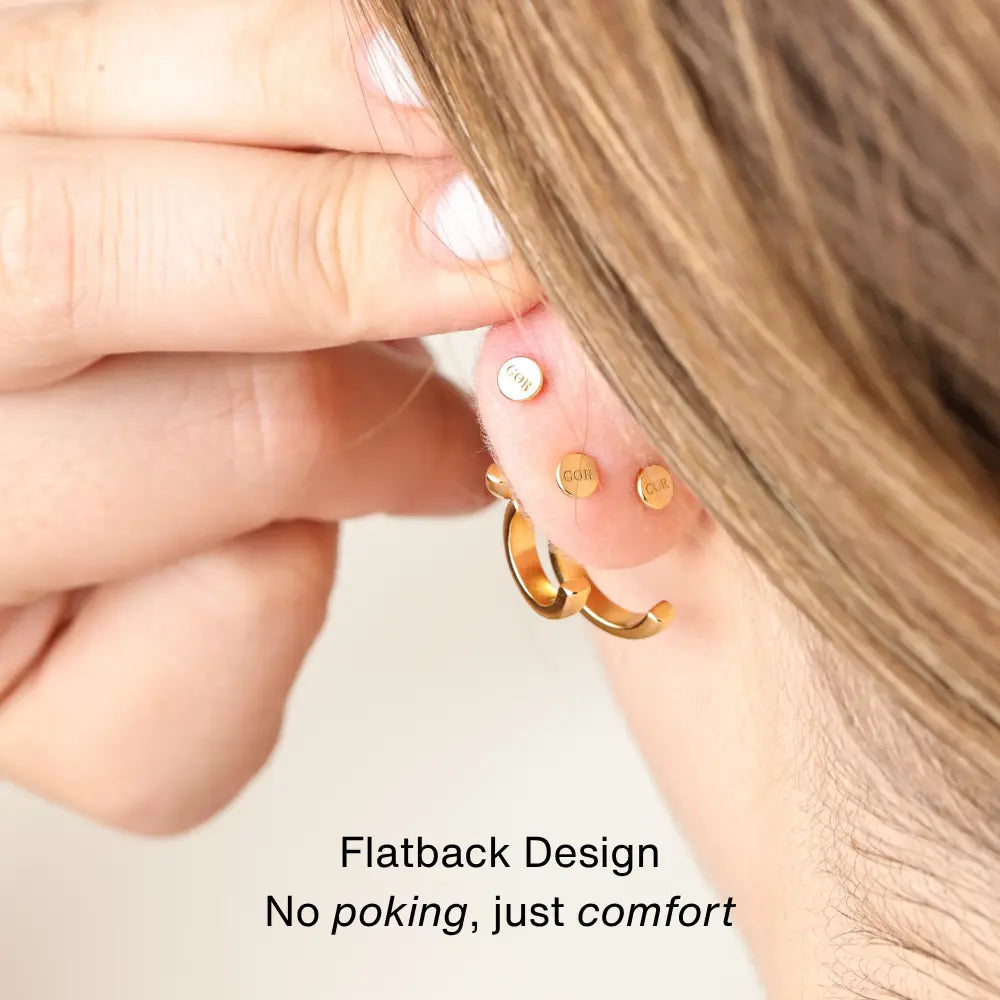 Sleek Flatback Hoops