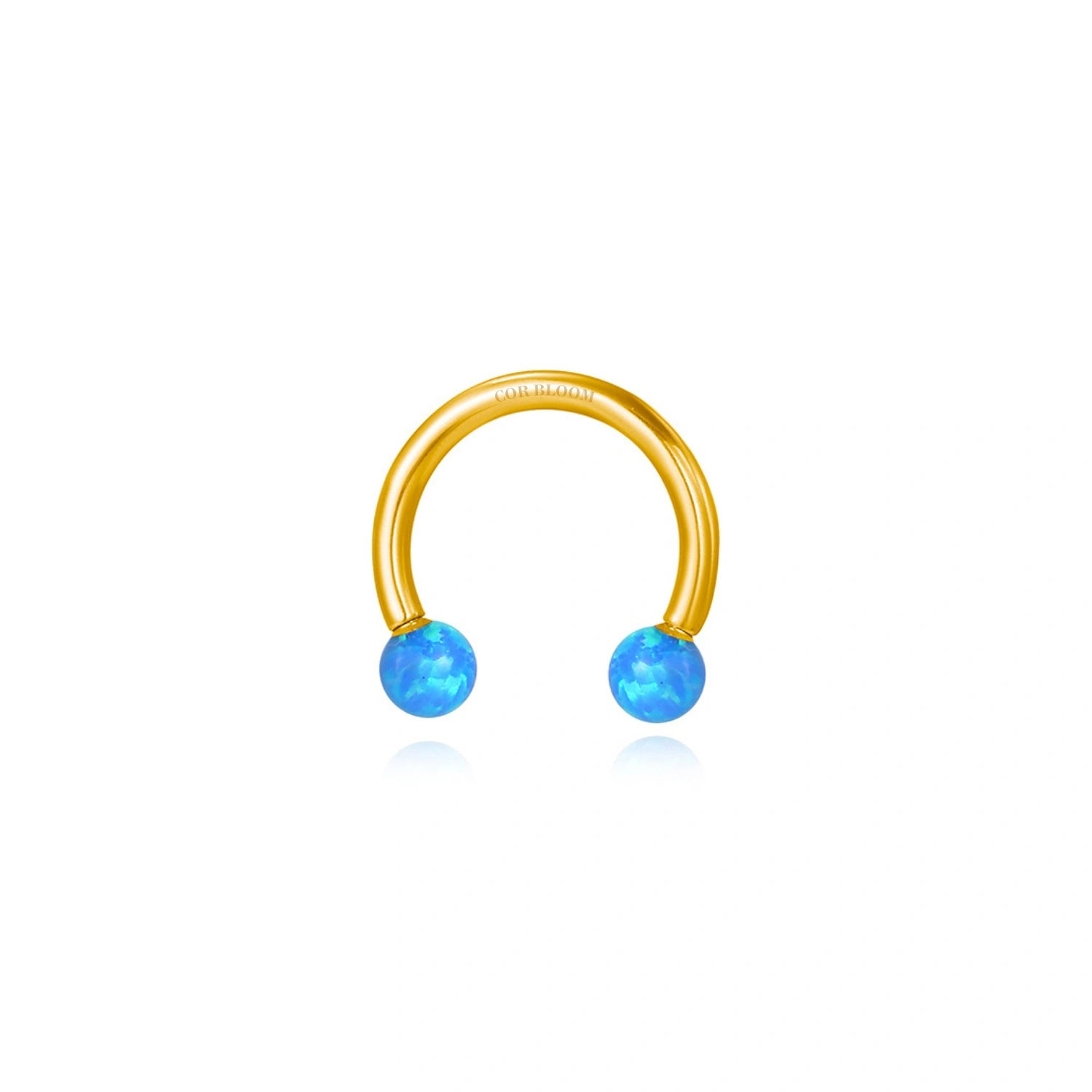 Titanium Blue Opal Circular Barbell