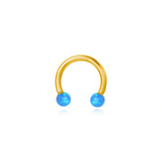 Titanium Blue Opal Circular Barbell