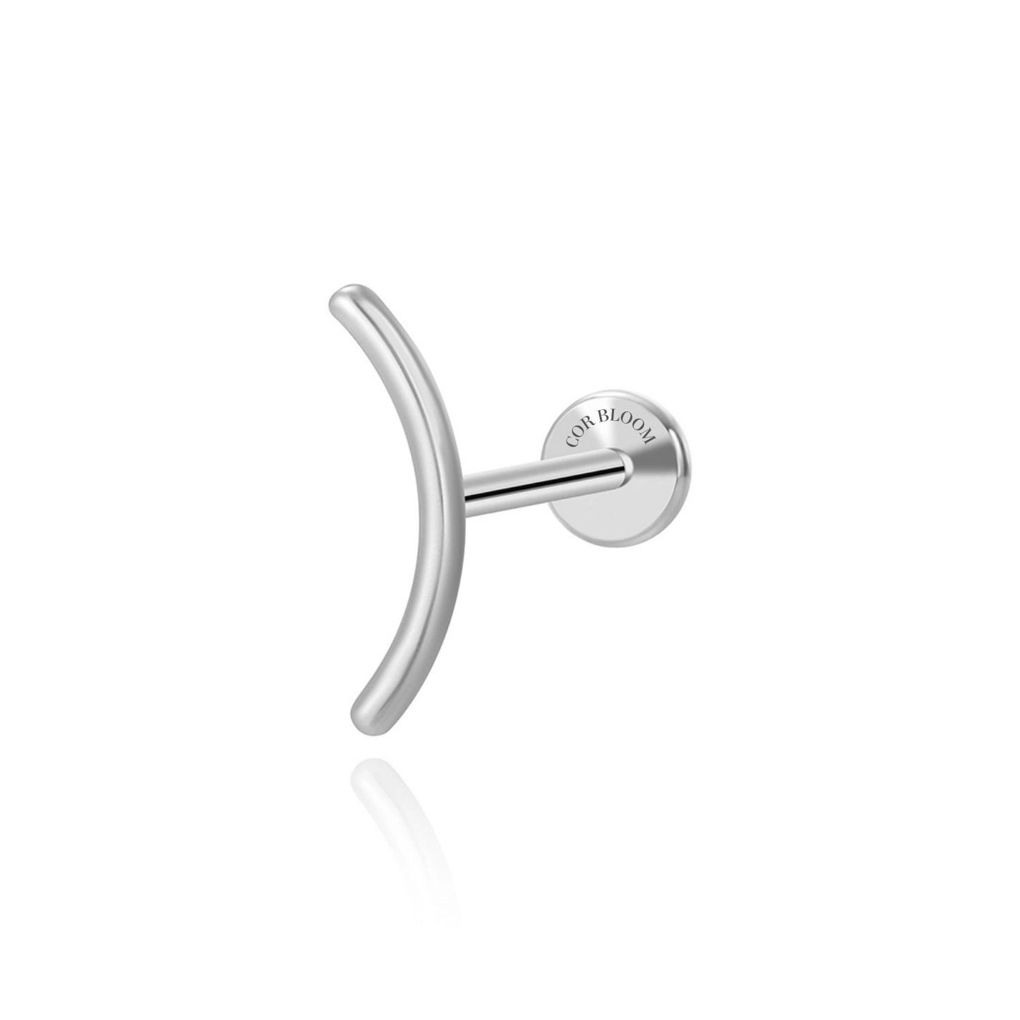 Titanium Minimal Line Flat Back Stud