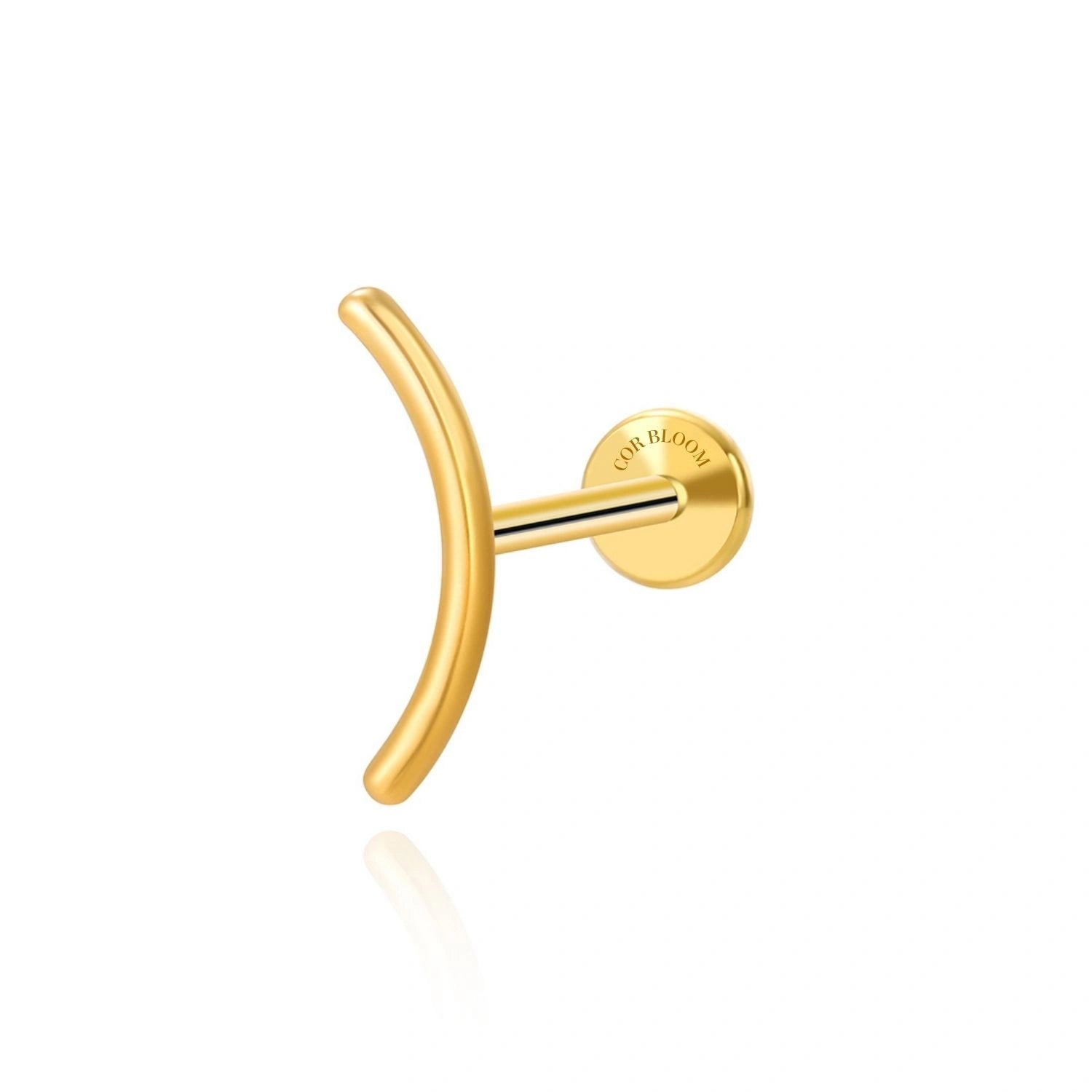 Titanium Iro Minimal Line Flat Back Stud