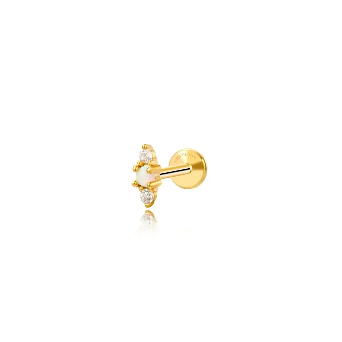 Hera Opal Flat Back Stud