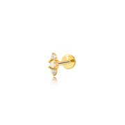 Hera Opal Flat Back Stud