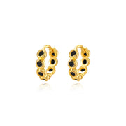 Agora Hoop Earrings - Black Spinel