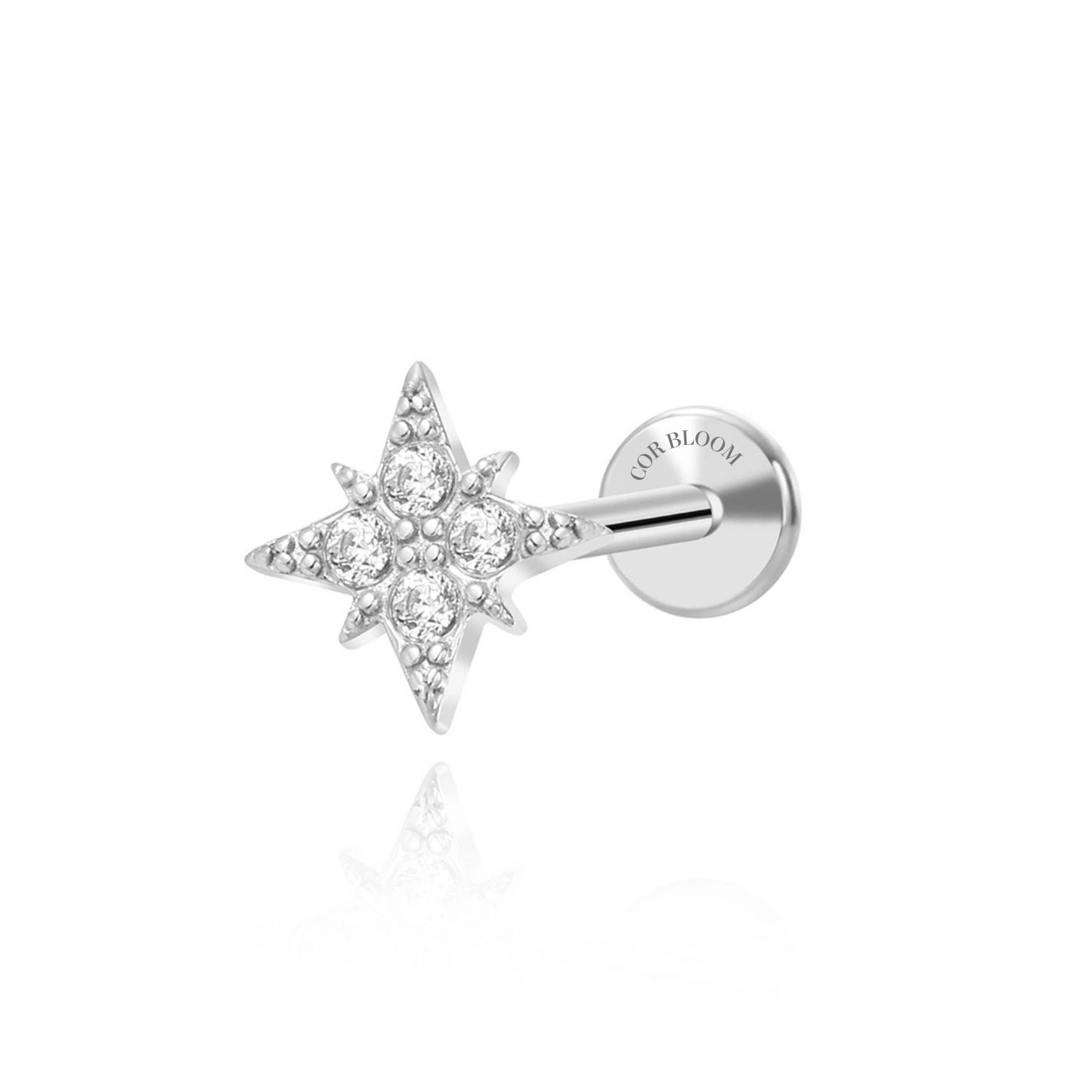 Diamond Northern Star Piercing Stud