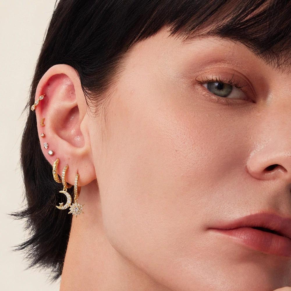 Freya Crystal Marquise Hoops