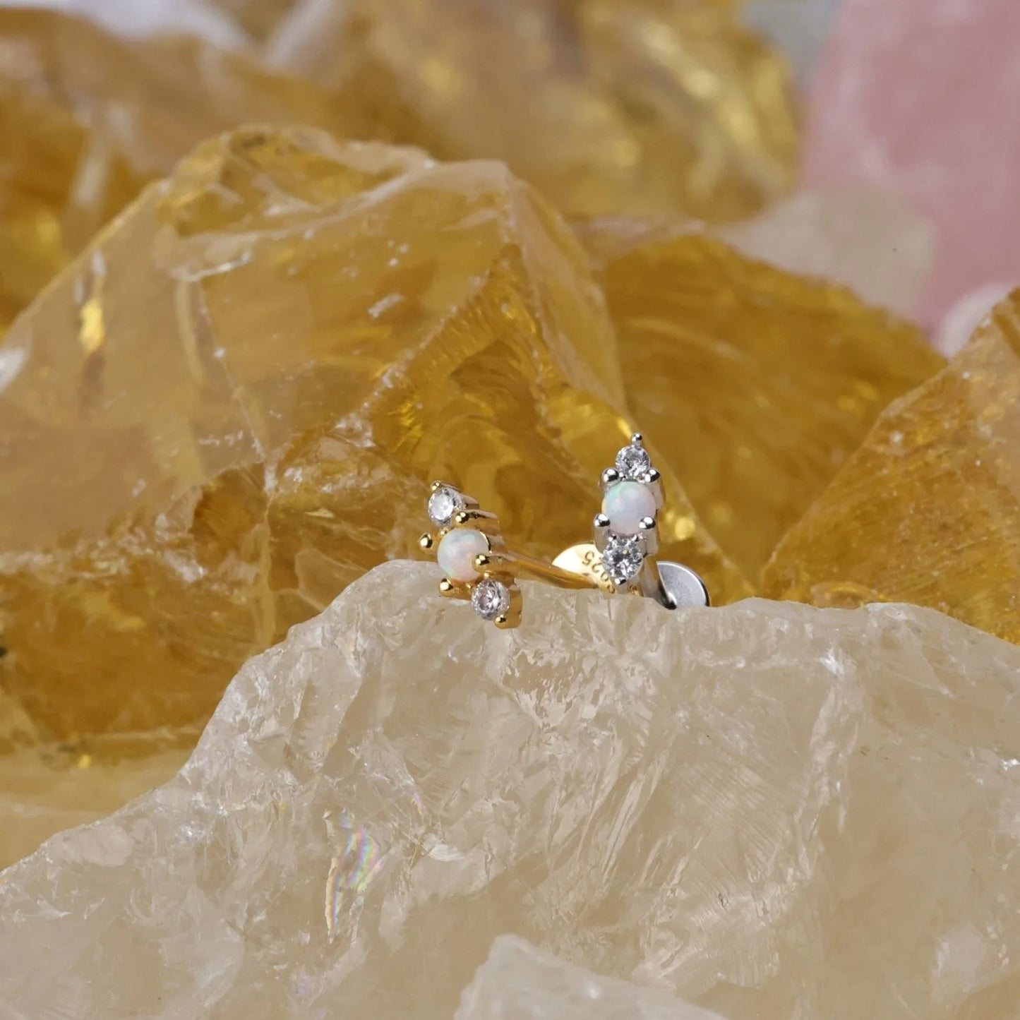 Hera Opal Labret Piercing Stud