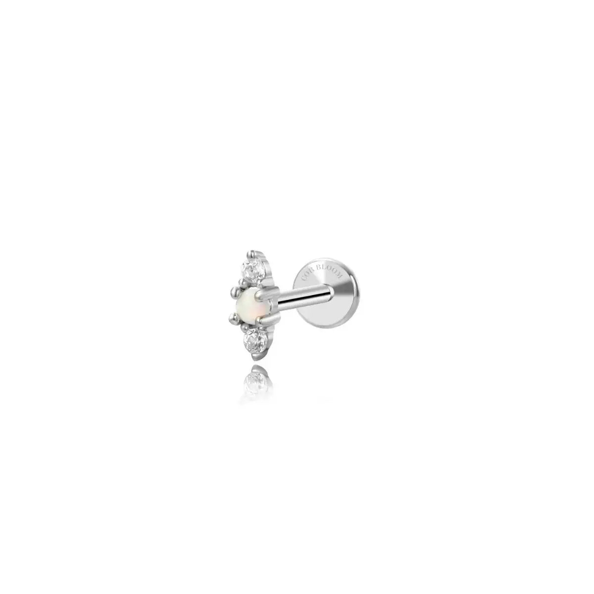 Hera Opal Flat Back Stud