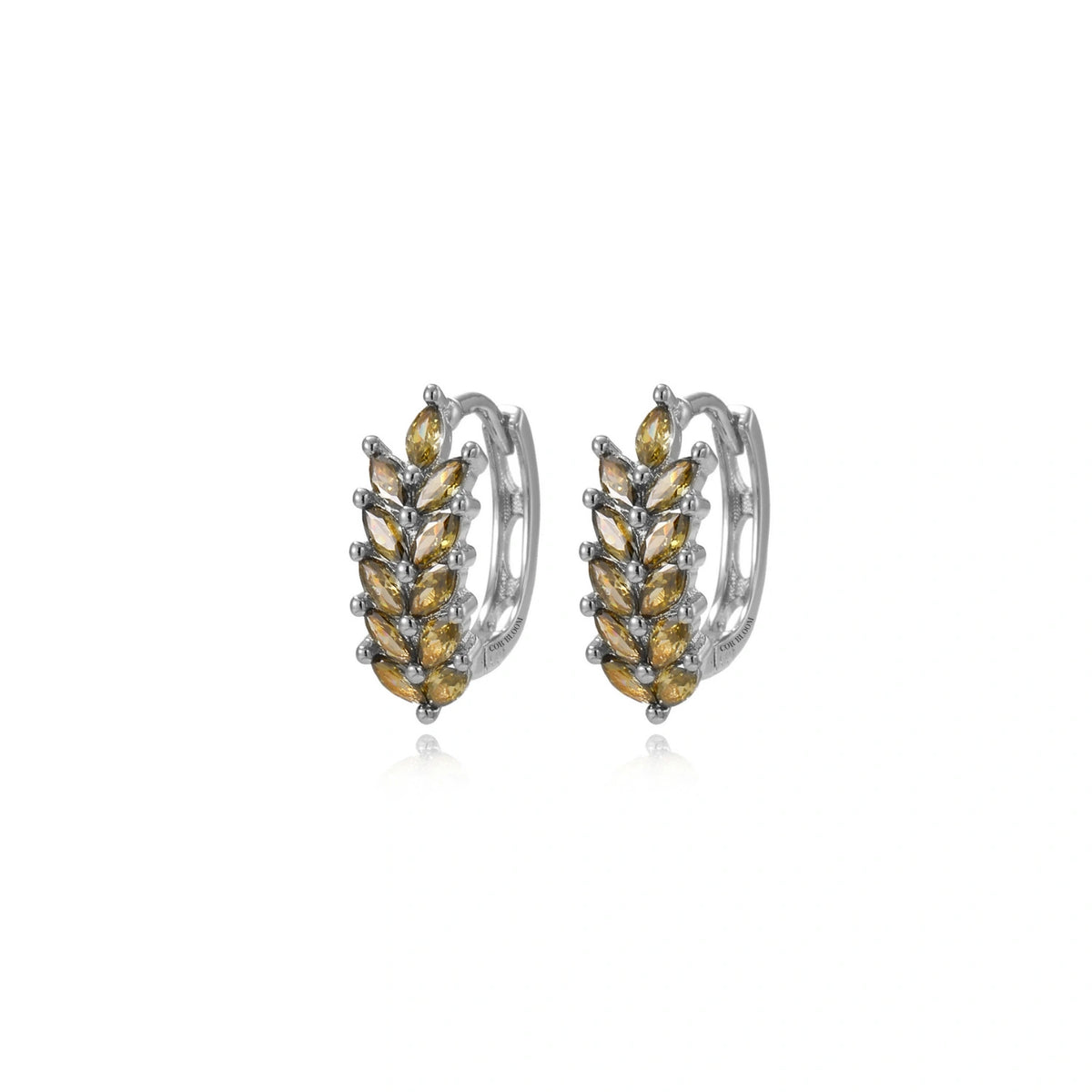 Willow Peridot Marquise Hoops