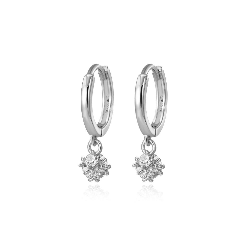 Small Sparkling Crystal Ball Earrings