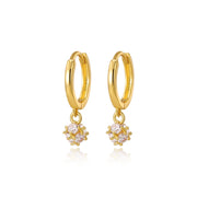 Small Sparkling Crystal Ball Earrings