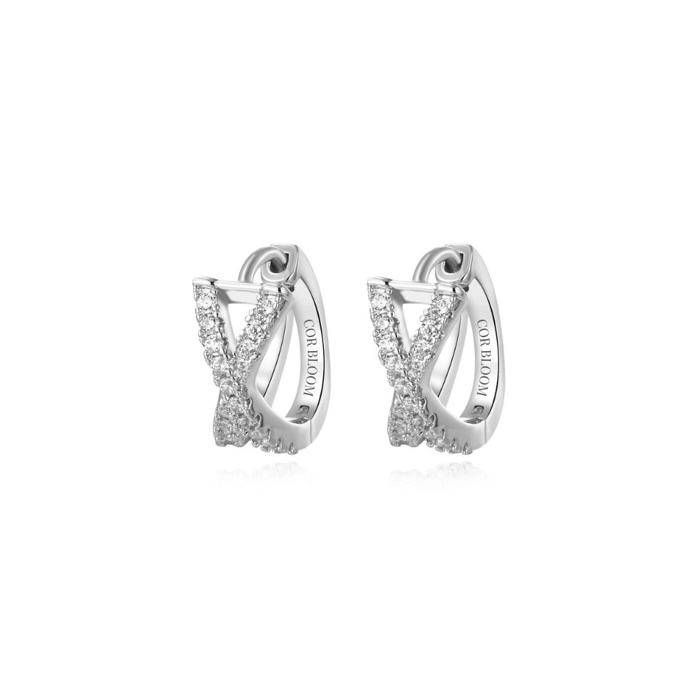 Duo Band X Hoop Earrings