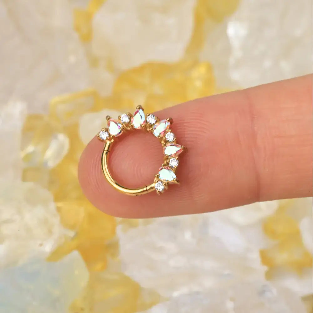 Dakota Pear Northern Light Gemstone Clicker