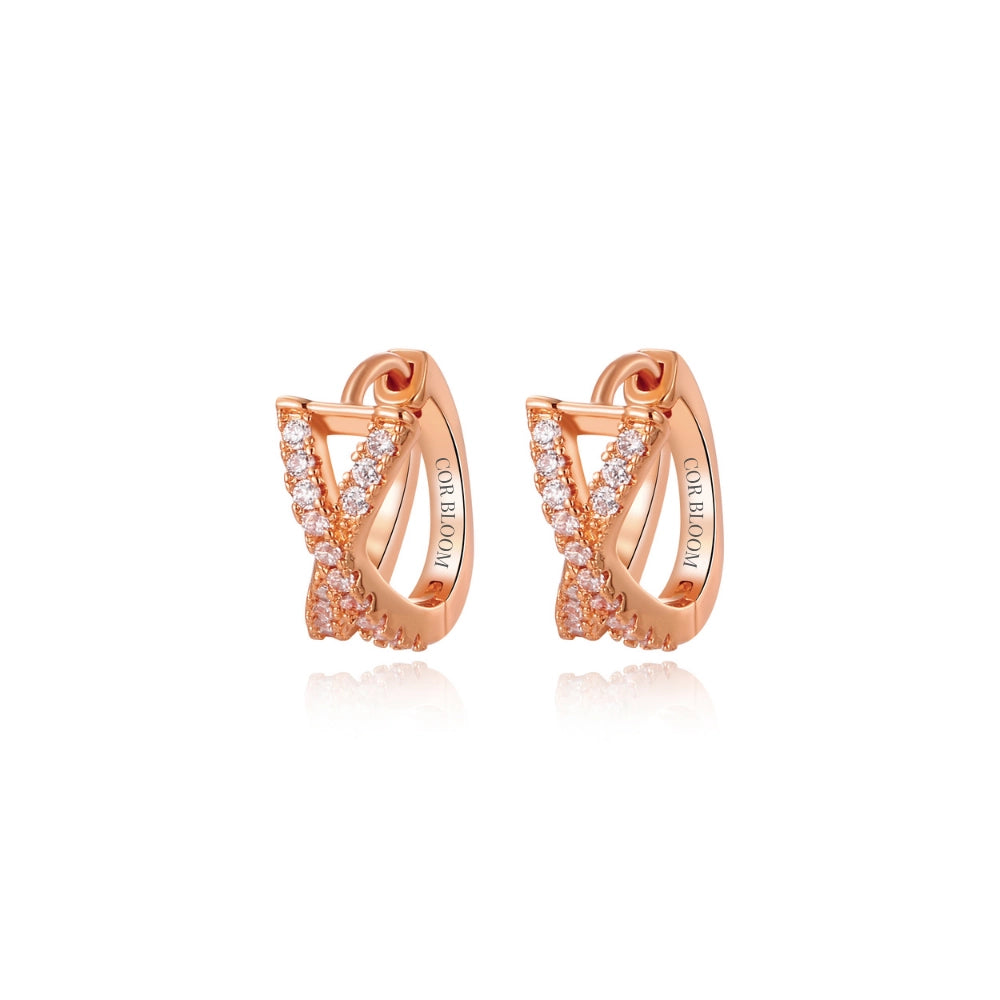 Duo Band X Hoop Earrings