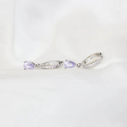Light Amethyst Perry Waterdrop Hoop Earrings