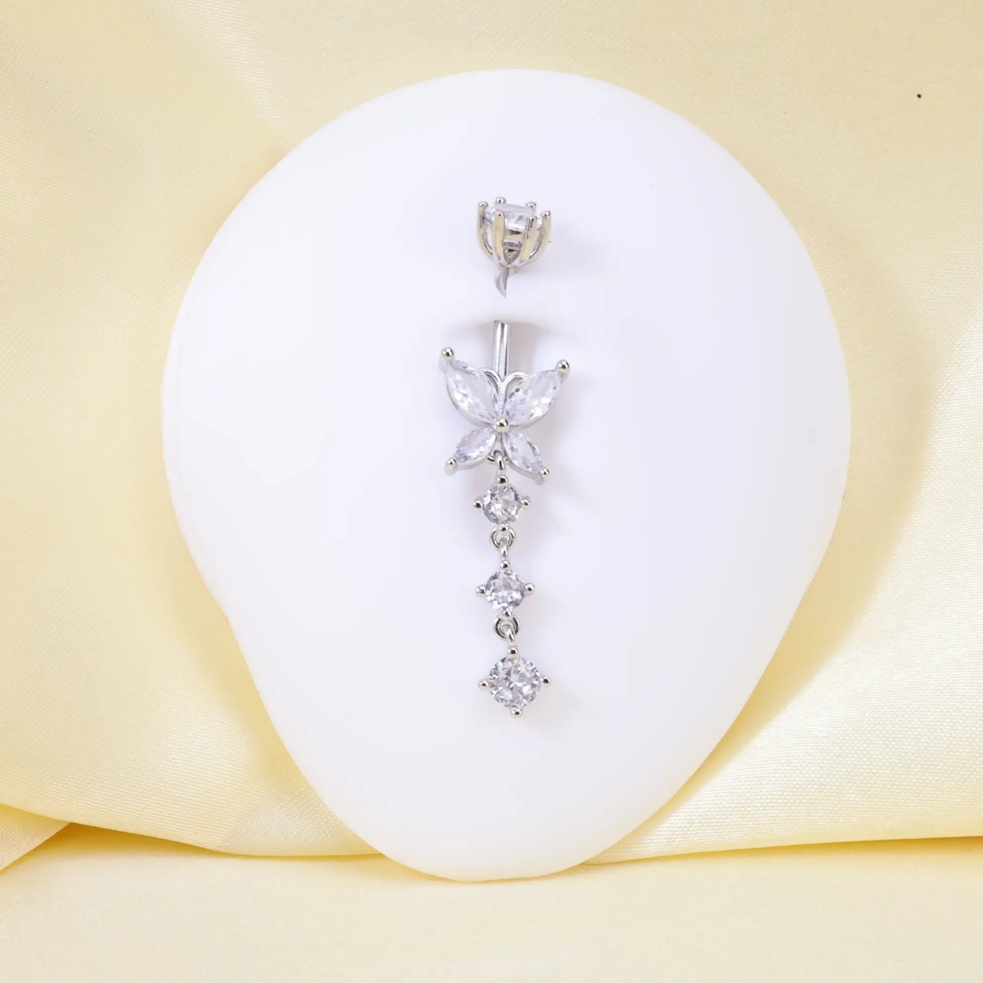 Dangling Butterfly Belly Button Ring