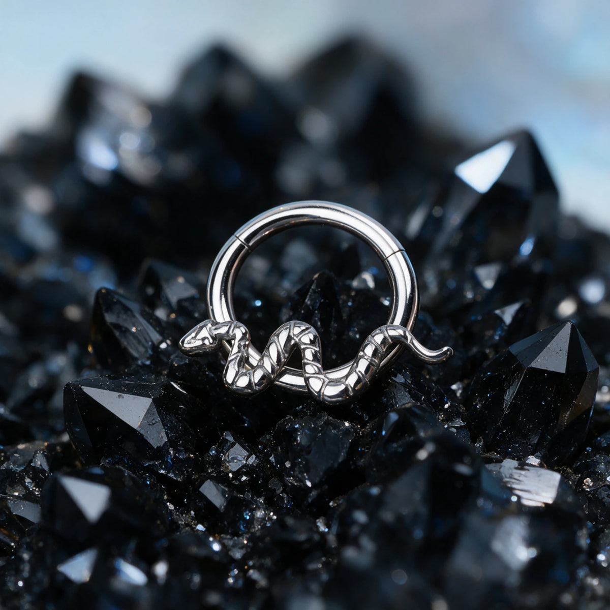Titan-Daith-Creole mit Schlange | Septum-Clicker
